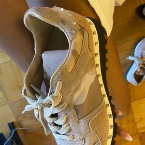 Authentic Tan Camo Valentino Sneakers